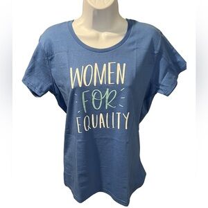 Michael’s Women for Equality Light Blue T-Shirt NWOT